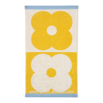 Spot Serviette Domino fleur - Jaune - Serviette de bain, serviette de bain Ht-062